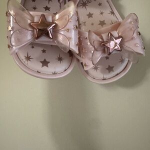 Mini Melissa Starry Bow Sandals - Cream